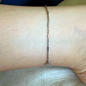 LAST CHANCE - Sterling silver anklet dot dash